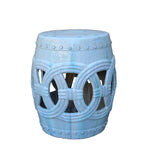 white color ceramic round stool