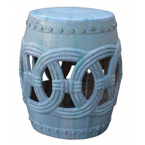 white clay round shape stool