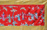 Vintage Chinese Hand Embroidery Long People Gather Scenery Wall Art cs3322S