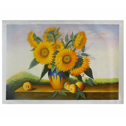 oil painting sun flower