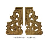 pair carved ceiling edge panel