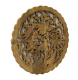 Chinese round shape phoenix wall panel