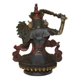 Crystal Glass Color Paint Small Chinese Sitting Tibetan Tara Buddha Statue cs3361S
