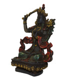 Crystal Glass Color Paint Small Chinese Sitting Tibetan Tara Buddha Statue cs3361S