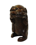 bamboo CArving - Chinese foo dogs - bamboo art