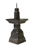 candle holder - silver holder - dragon motif