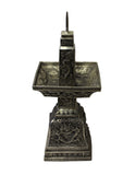 candle holder - silver holder - dragon motif