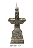 candle holder - silver holder - dragon motif