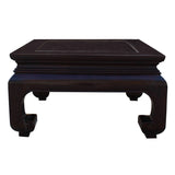 dark brown solid wood coffee table
