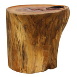 natural tree trunk table stool