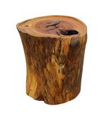 natural tree trunk table stool