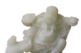 white stone Happy Buddha statue