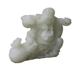 white stone Happy Buddha statue