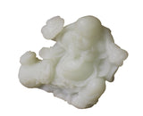 white stone Happy Buddha statue