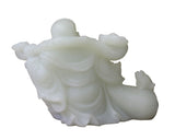 white stone Happy Buddha statue