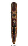 Tribal Wood Oval Multi-color Face Mask Wall Display Art