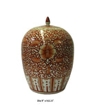 porcelain jar - flower bird - pair jar