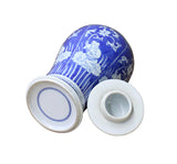 blue white jar - square jar - Porcelain box