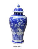 blue white jar - square jar - Porcelain box