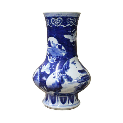 blue white vase - Chinese vase - porcelain vase