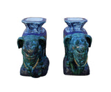 blue elephant statue