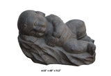 stone carving sleeping baby statue