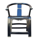 black horse shoe chair