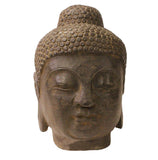 stone Buddha head statue