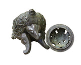 Oriental Distressed Bronze Metal Incense Burner