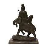 bronze Kwan Yin on elephant - Bodhisattva -  goddess of mercy - goddess of compassion