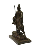 bronze Kwan Yin on lion - Bodhisattva -  goddess of mercy - goddess of compassion