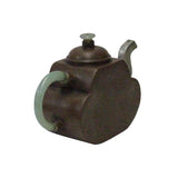 Chinese Zisha Jade Stone Handle Teapot Display Art cs3850S