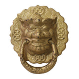 metal gold color foo dog door puller