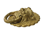 Chinese Metal Distressed Matte Gold Color Lion Head Shape Pull Handle Display cs3863S