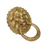 metal gold color foo dog door puller