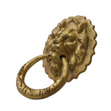 metal gold color foo dog door puller