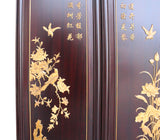 4 pieces wood wall art scenery bird, flower panel