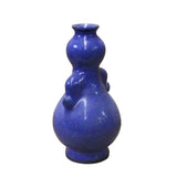 Ceramic Gourd Shape Purple Blue Vase