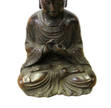 Handmade Quality Bronze Vintage Sitting Buddha Statue With Dharmachakra Mudra cs3954CS