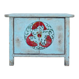 mid size blue color fish painting cabinet