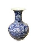 porcelain blue white dragon painting vase