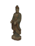 Wood standing Kwan Yin - Bodhisattva -  goddess of mercy - goddess of compassion