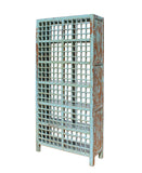 Chinese Distressed Blue Lacquer Display Bookcase Cabinet cs4060S