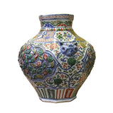 carved flower porcelain vase