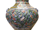 carved flower porcelain vase