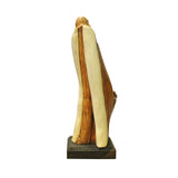 Chinese Cypress Wood Carved Irregular Shape Happy Buddha Statue cs4142S