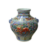 carved flower dragon porcelain vase