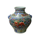 carved flower dragon porcelain vase
