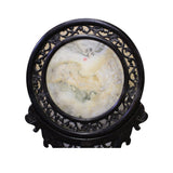 Chinese Dream Stone Fengshui Round Table Top Display Art cs4260S
