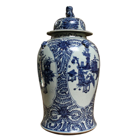 porcelain blue and white general jar